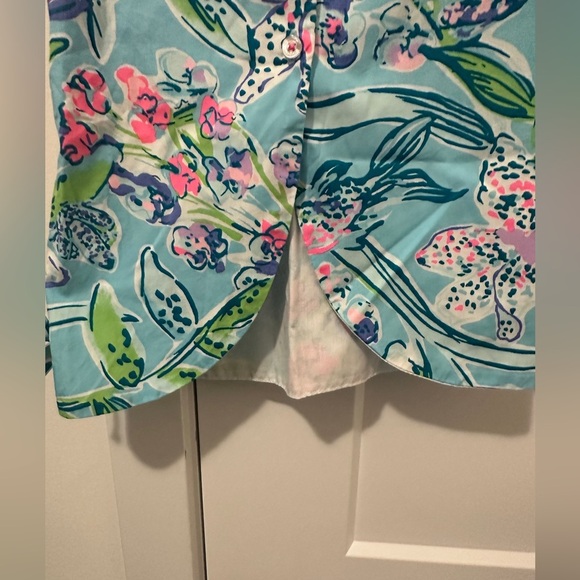 Lily Pulitzer Baby Blue Pink Printed Shift Dress Size 6-12 Months - Picture 8 of 10